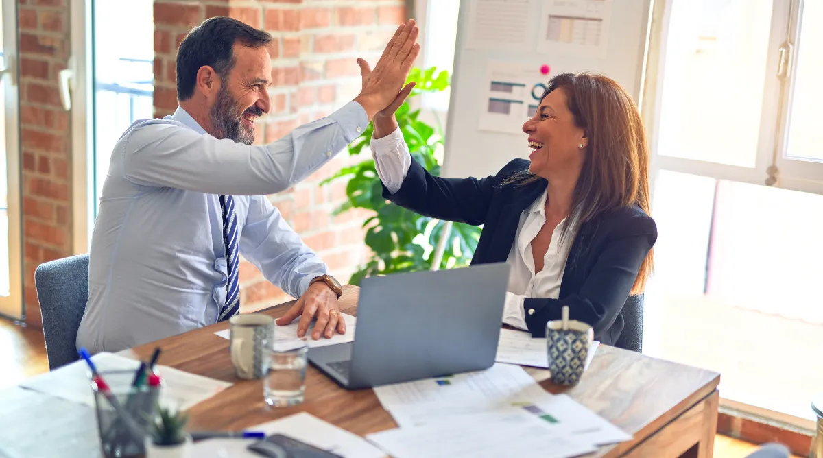 small business owner on a computer
