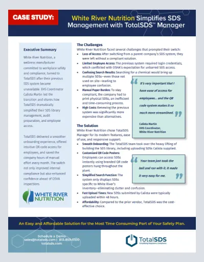 White River Nutrition Case Study